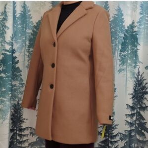 DKNY Ladies Wool Blend Coat - camel